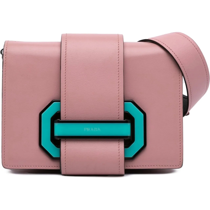 Prada Schultertasche City Calf Plex Ribbon Crossbody rose