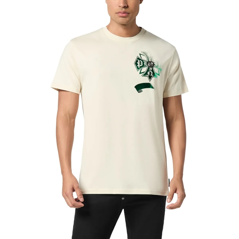 Philipp Plein T-Shirt T-Shirt Rundhalsausschnitt Ss Crest beige(Image 3)