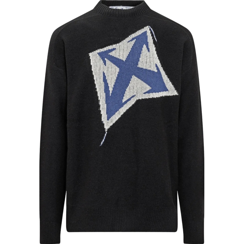 Off-White  Maglione in Jacquard schwarz