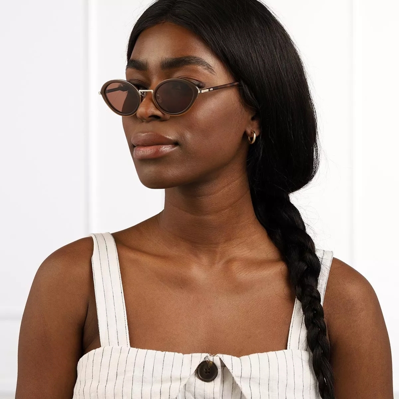 McQ Sonnenbrille MQ0354S-002 50 Woman Metal Gold-Brown(Image 2)