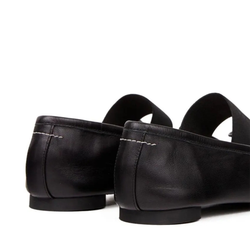 MM6 Maison Margiela Balletschoenen Leather Ballerina Black(Image 5)