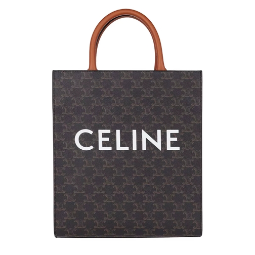 Celine Triomphe Cabas All Over Tote Bag Tan Rymlig shoppingväska