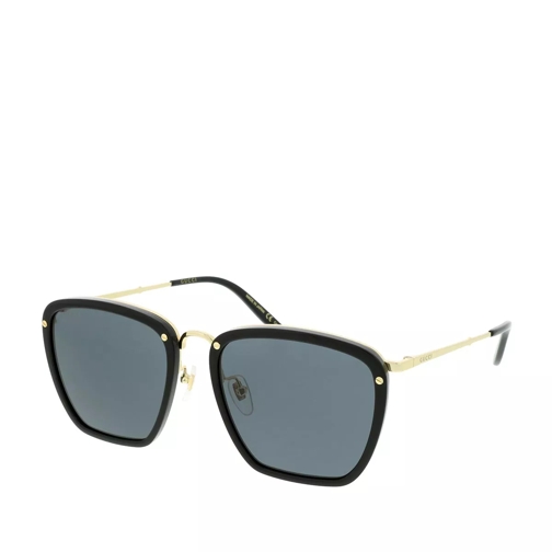 Gucci GG0673S-001 56 Sunglasses Black-Gold-Grey Sonnenbrille
