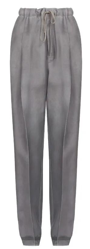 Thumbnail - Maison Margiela - Grey Wool And Mohair Trousers - Größe 40 - grau