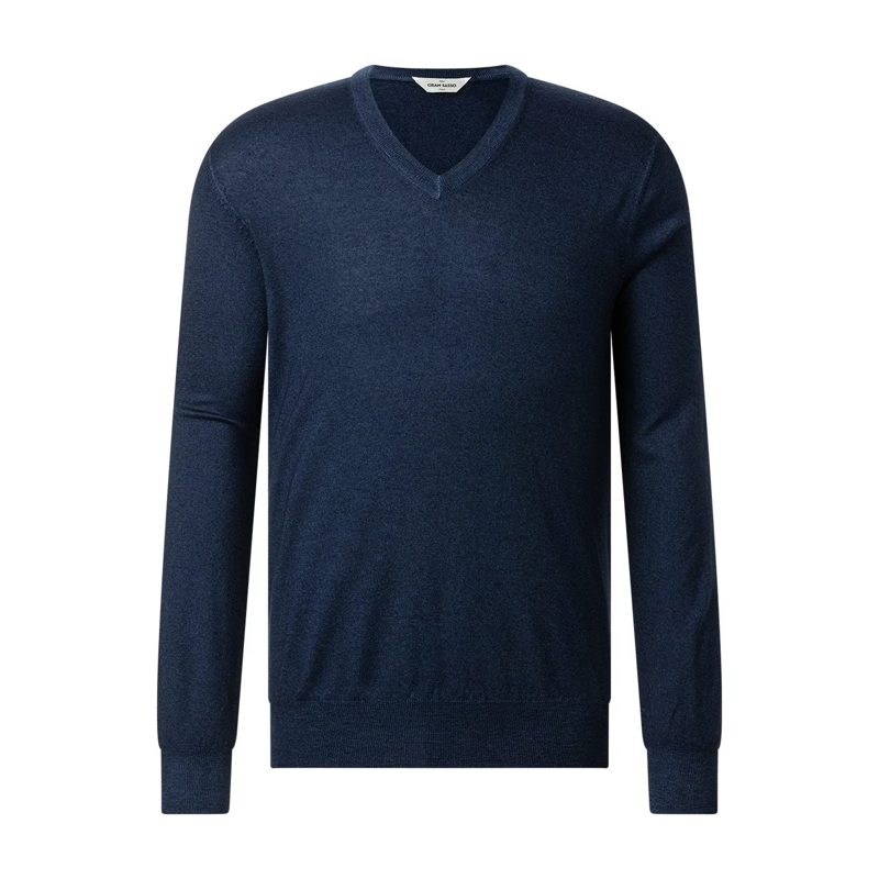 Gran Sasso Polohemd Pullover aus Kaschmir grau(Image 3)