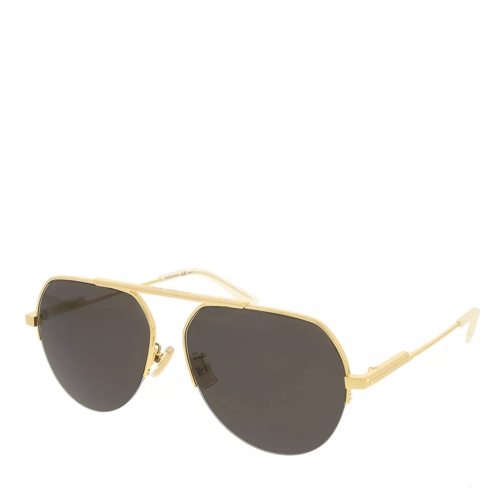 Bottega Veneta BV1150S-004 58 Unisex Metal Gold-Grey Sunglasses