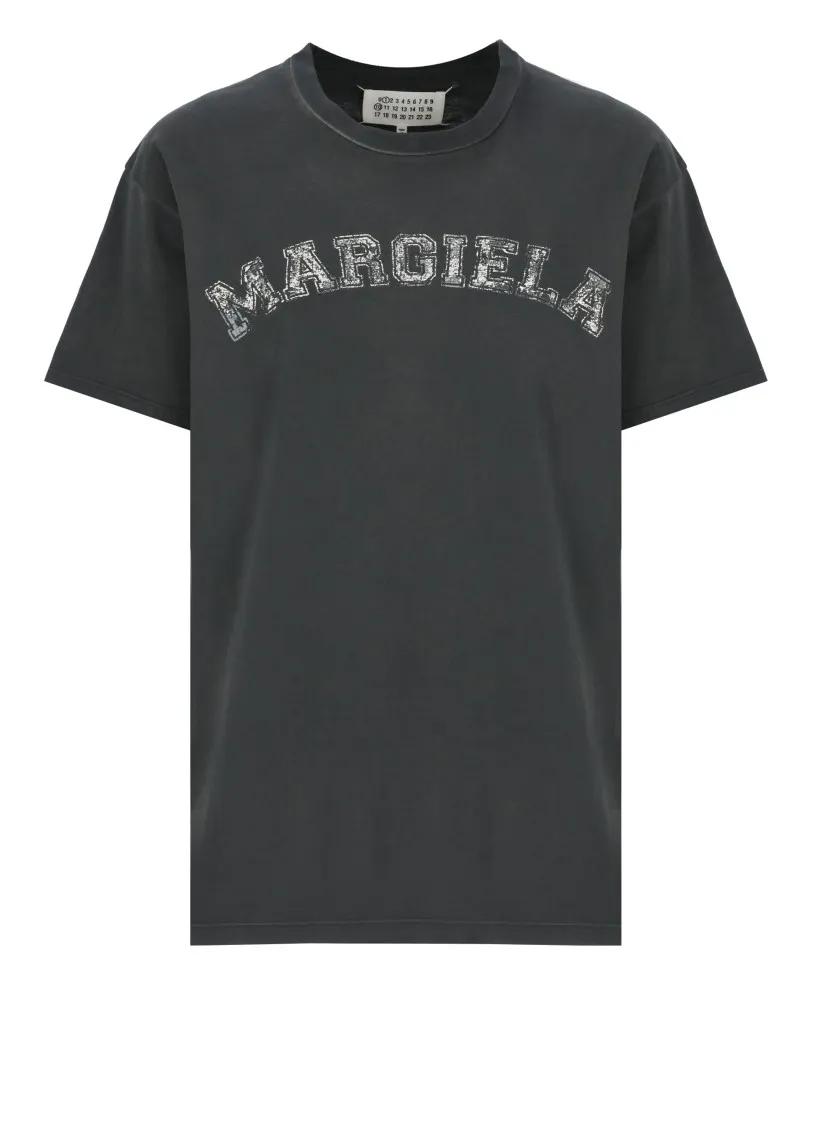 Maison Margiela - T-Shirt With Logo - Größe XL - schwarz