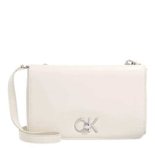 Calvin Klein Re-Lock Double Gusett Xbody Dk Ecru Crossbody Bag