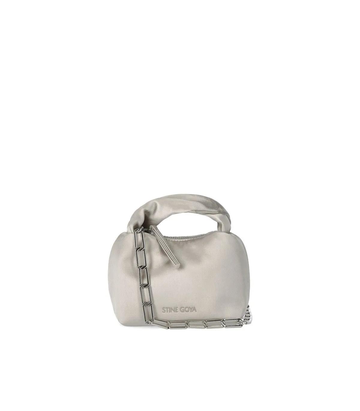 Stine Goya Crossbody Bags - STINE GOYA ZIGGY SATIN GRAUE MICRO TASCHE - Gr. unisize - in Grau - für Damen