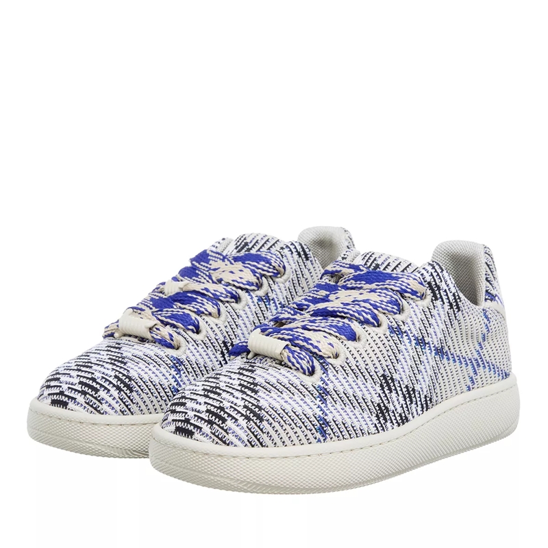 Burberry Low-Top-Sneaker Check Knit Box Sneaker Blue / White