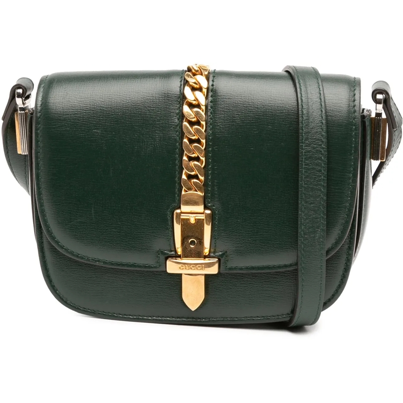 Gucci Sac à bandoulière Mini Leather Sylvie 1969 Crossbody grün