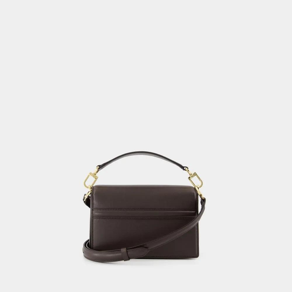 TotêMe Bruine leren T-Flap tas met afneembare band Brown Dames