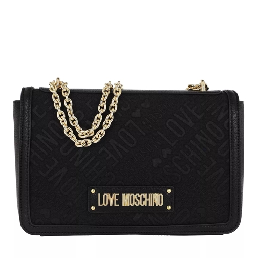 Love Moschino Chain Logo Studded Crossbody Bag Nero Crossbody Bag