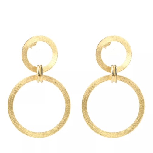 LOTT.gioielli CL Earring Eslie Thick Round Satin - G Gold Ohrhänger