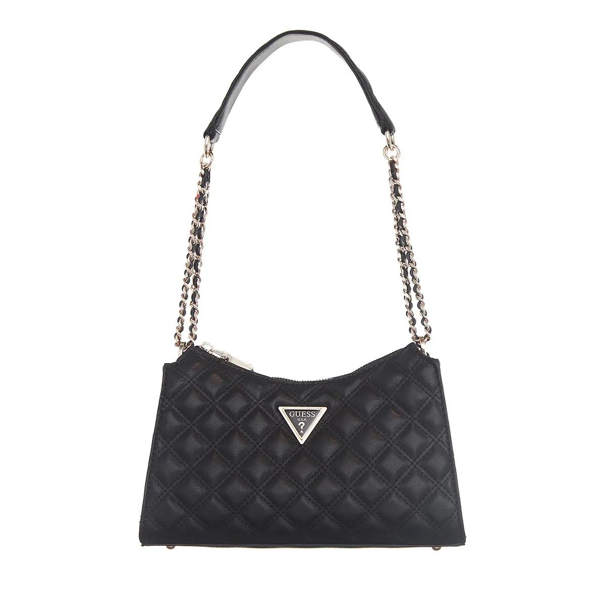 Guess Giully Top Zip Shoulder Bag Black Schultertasche