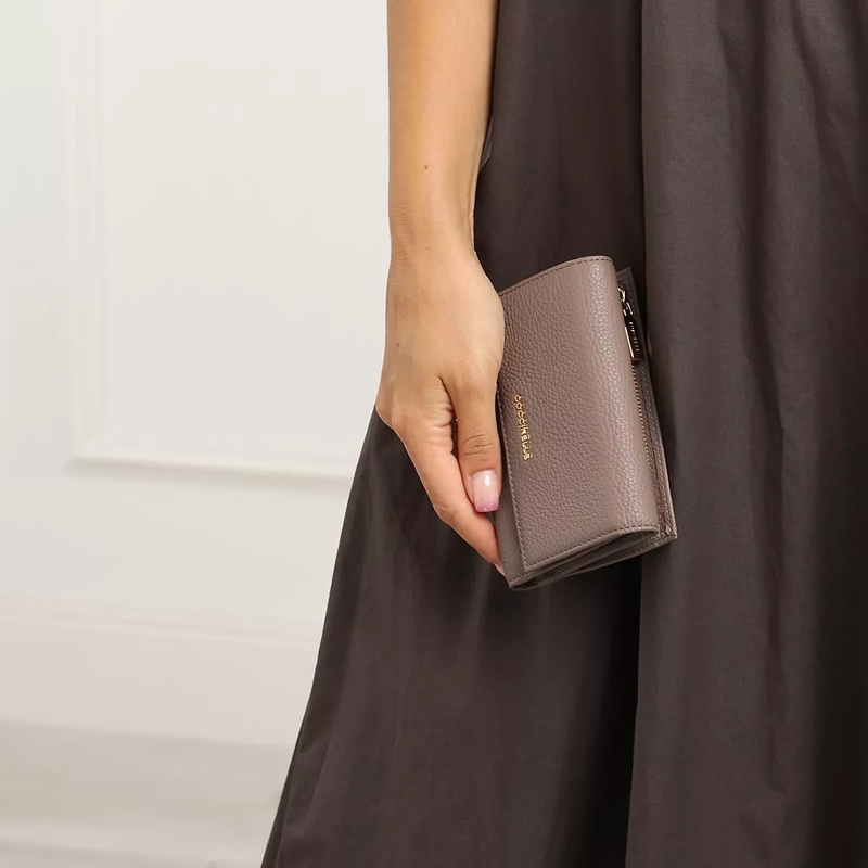 Coccinelle Tri-Fold-Portemonnaie Metallic Soft Warm Taupe(Image 2)