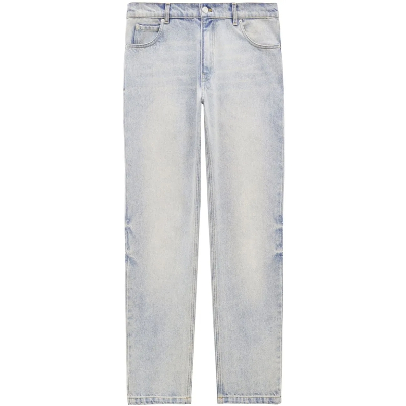 Courrèges Jeans à jambe droite Trousers Light Blue Wash blau