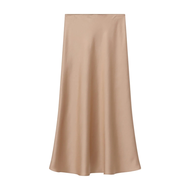 Luisa Cerano Jupe longue Maxirock aus Satin orange(Image 3)