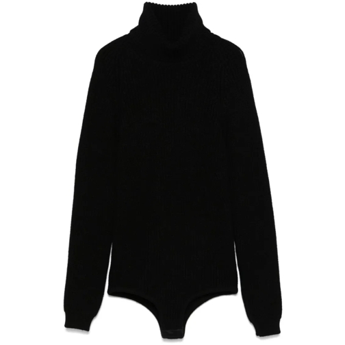 N°21  Black Knitted Wool Bodysuit Black