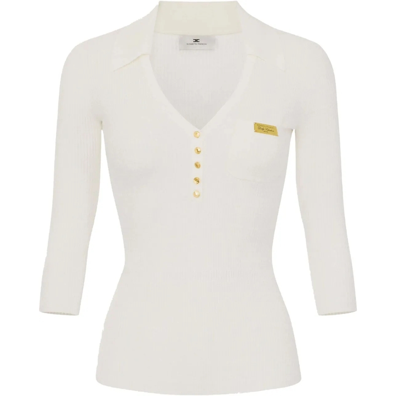 Elisabetta Franchi  Elisabetta Franchi Women's Knitted Sweater Sweater weiß