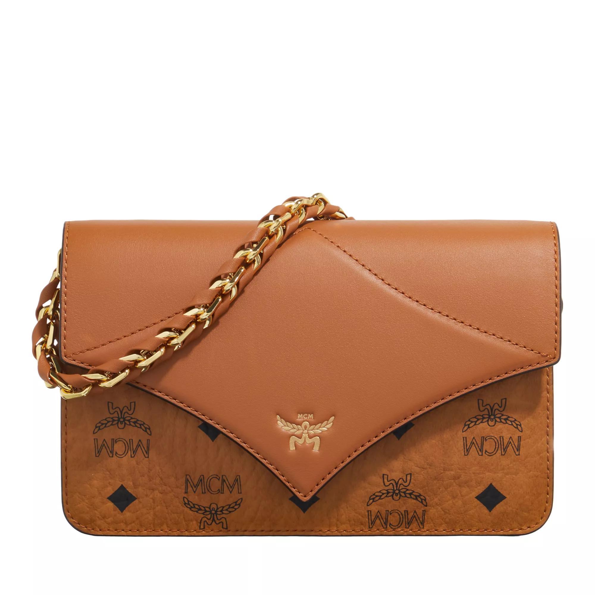 MCM Crossbody Bags - Diamond Vi Lth Mix Bril Crossbody Mini - Gr. unisize - in Cognacbraun - für Damen