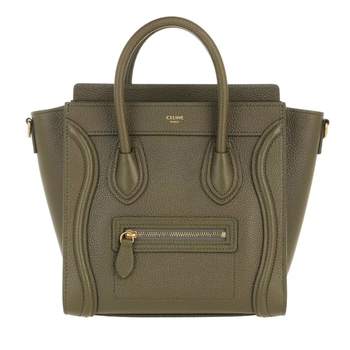 Celine Nano Luggage Bag Leather Military Green Sporta