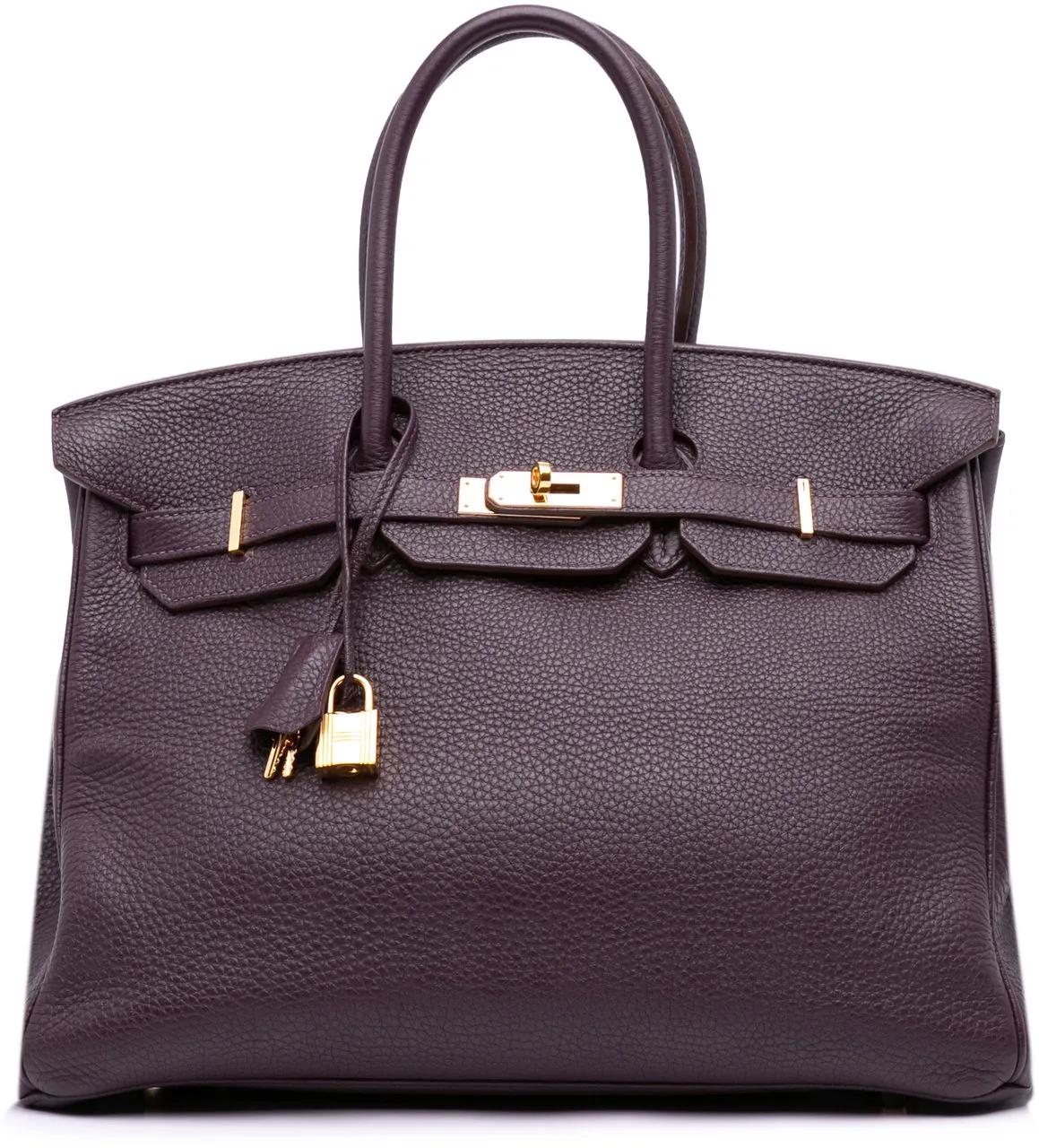 Hermès Crossbody Bags - Togo Birkin Retourne 35 - Gr. unisize - in Lila - für Damen