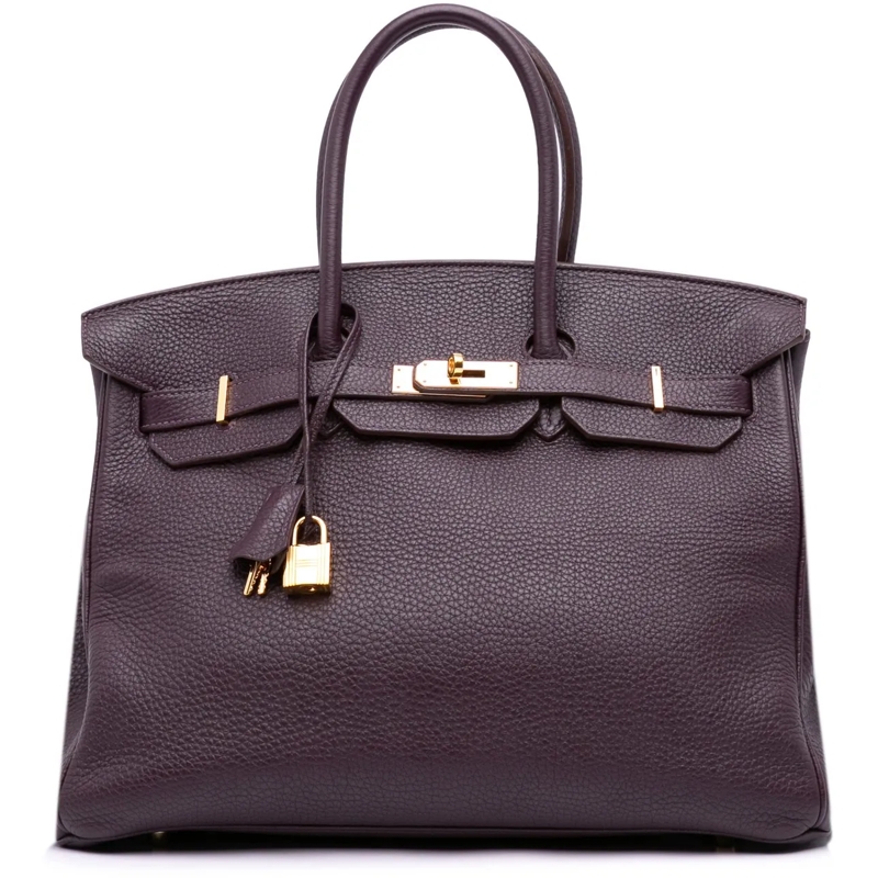 Hermès Tote Togo Birkin Retourne 35 lila