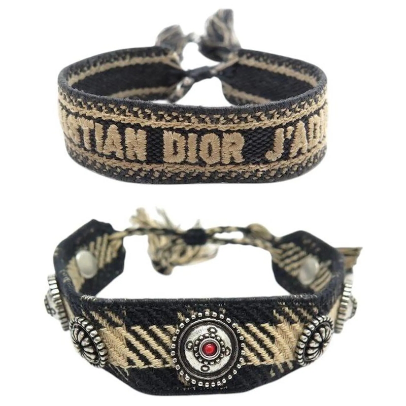 Christian Dior Armband NEUES SET AUS 2 CHRISTIAN DIOR J'ADIOR BESTICKTEN  mehrfarbig