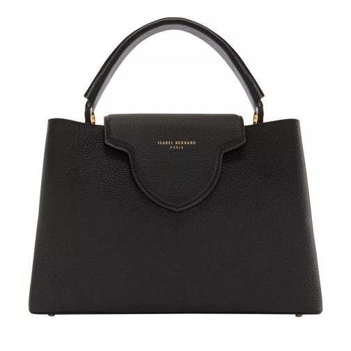 Isabel Bernard Femme Forte Zarah Black Calfskin Leather Handbag Schooltas
