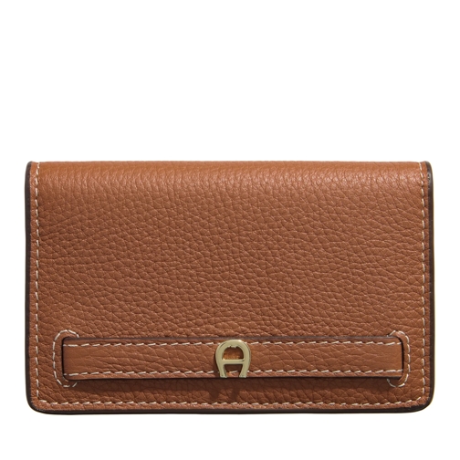 AIGNER Farah Cognac Brown Portefeuille à trois volets