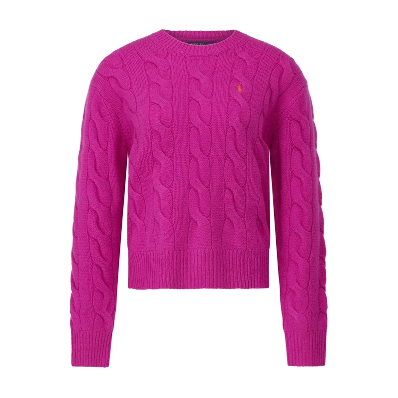 Polo Ralph Lauren Pullover Pullover aus Zopfstrick Pink