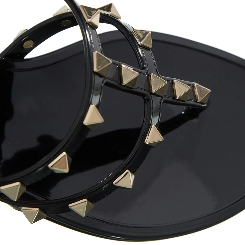 Valentino Garavani Flip Flops Thong Summer Rockstud Black(Image 4)