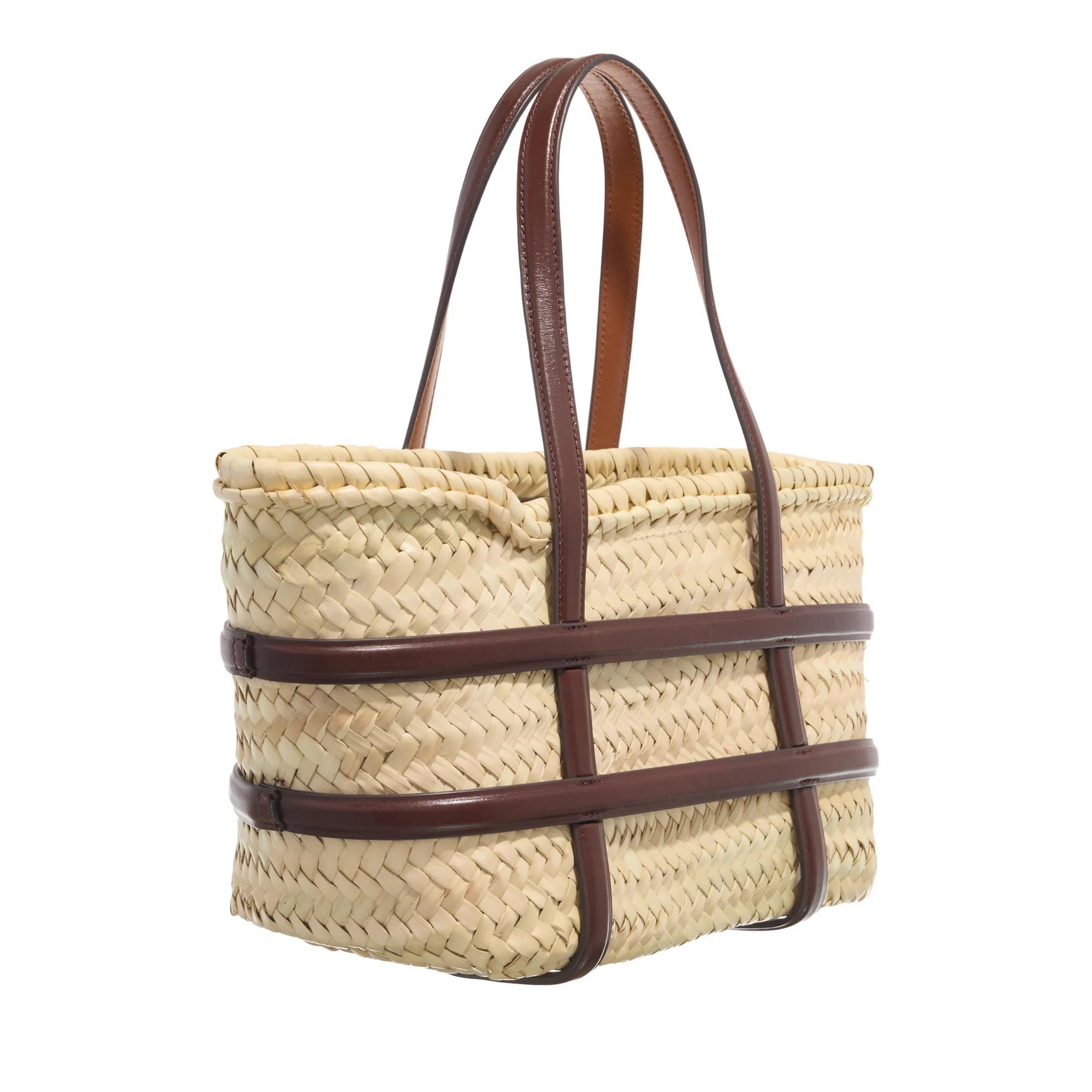 TORY BURCH Bucket bags Ella Straw Small Basket in beige