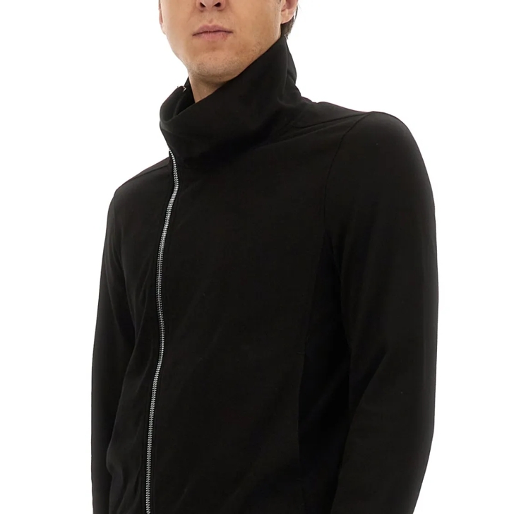 Rick Owens Asymmetrical Zipper Sweatshirt Black