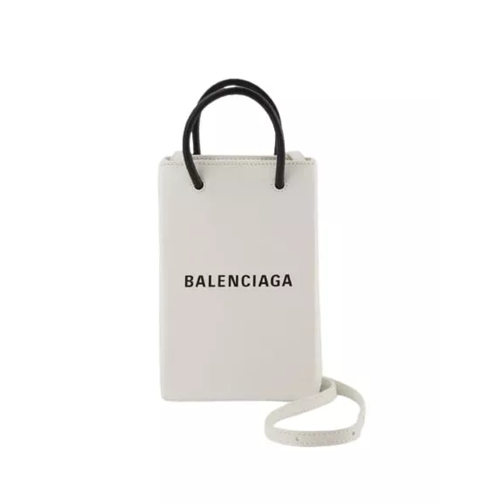 Balenciaga Phone Holder - Leather - White White Mobilväska