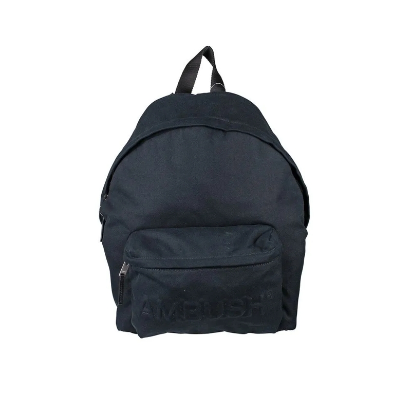 Ambush Rucksack Navy Blue Canvas Backpack With Embossed Logo Black