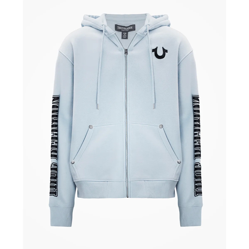 True Religion  - Sweatshirt-Jacke- Schließt mit Reßverschluss-  beige