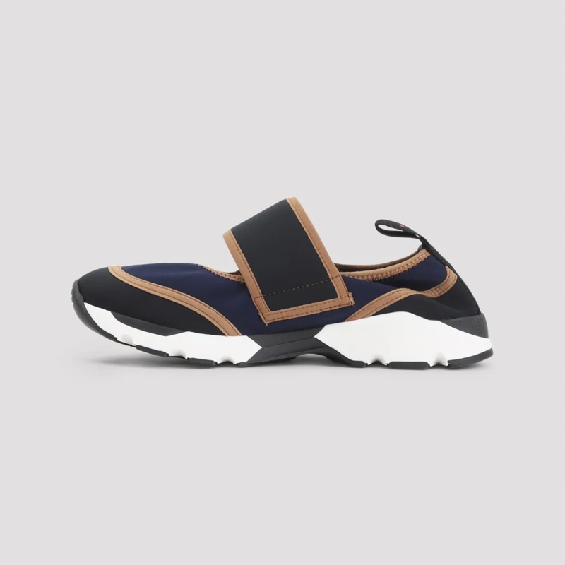 Marni Sandalen Sporty Blue Sandals With Tan Accents Black