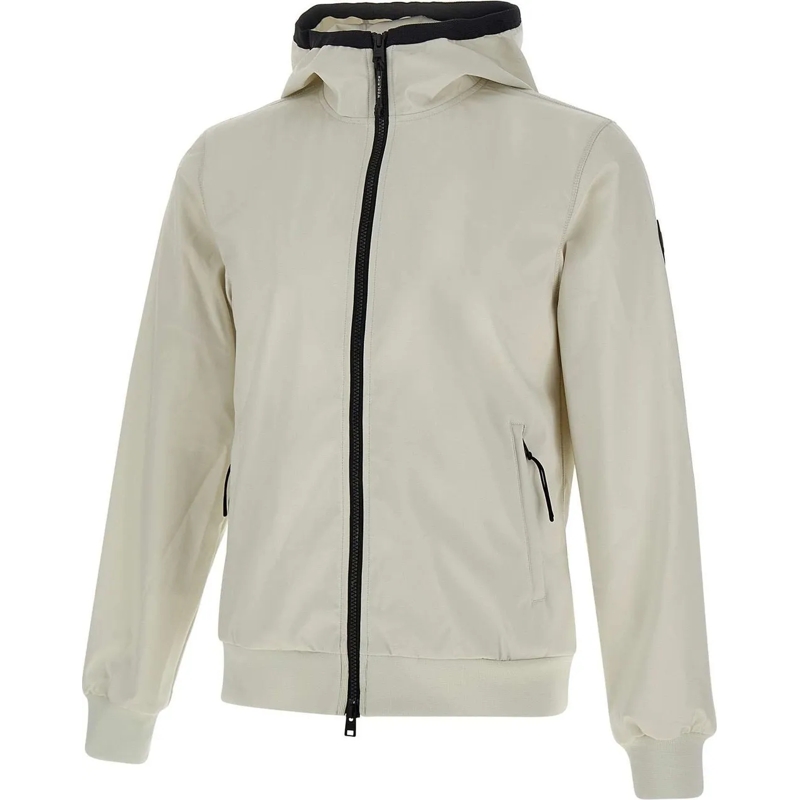 Woolrich Daunenjacke Soft Shell Full Zip Hoodie weiß(Image 9)