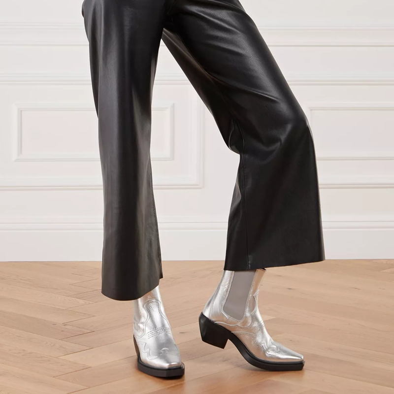 Copenhagen Cowboy Boots CPH232 Leather Silver(Image 2)