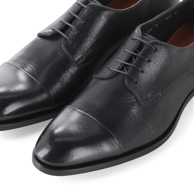 Santoni Schnürschuhe Schnürschuhe aus Leder schwarz(Image 3)