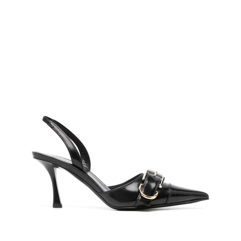 Givenchy Pumps Panelled Black Calf Leather Slingback Pumps Black