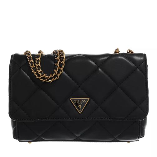 Guess Cessily Convertible Xbody Flap Black Sac à bandoulière