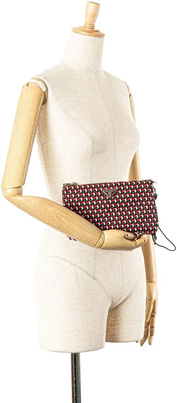 Thumbnail - Prada Clutches - 2000-2013 Tessuto Stampato Wristlet Clutch - Gr. unisize - in Braun - für Damen