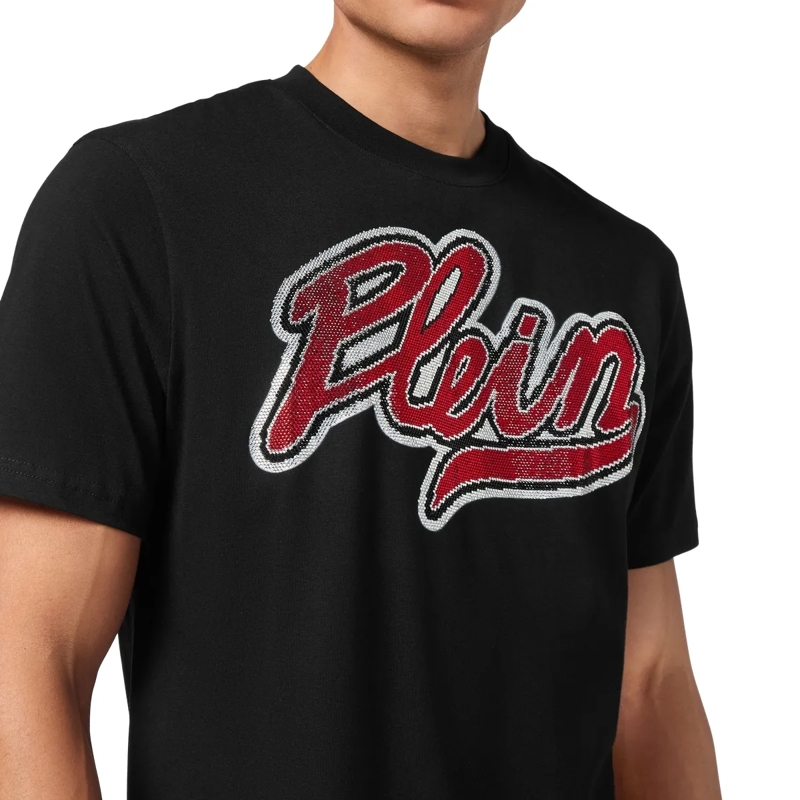 Philipp Plein T-Shirt T-Shirt Rundhalsausschnitt Ss Signature Verziert schwarz(Image 5)