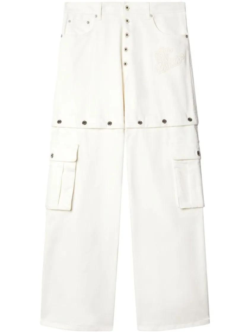 Thumbnail - Off-White - Baggy-Fit Jeans With Logo - Größe 33 - weiß