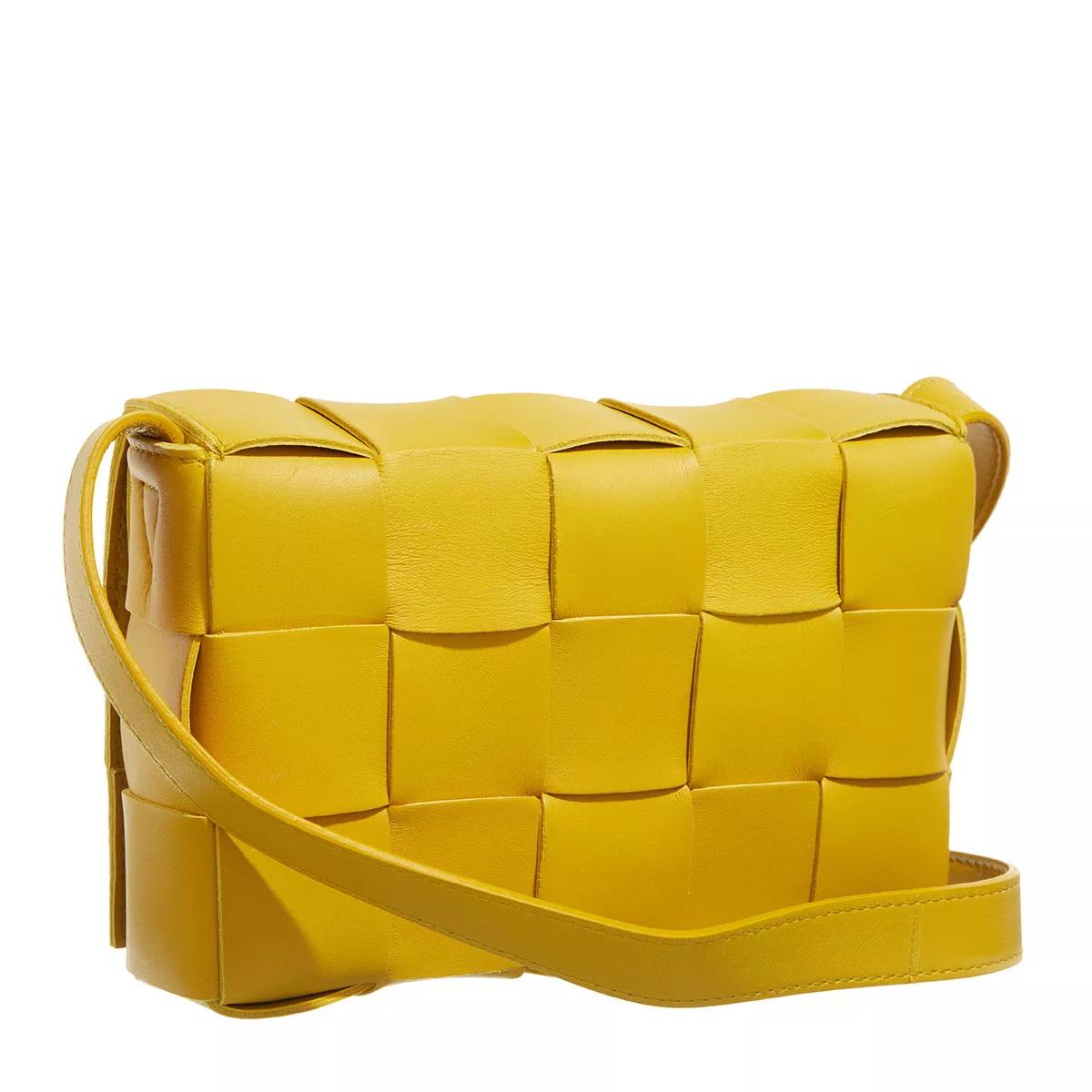 Bottega Veneta Crossbody bags Cassette Crossbody Bag Leather in geel