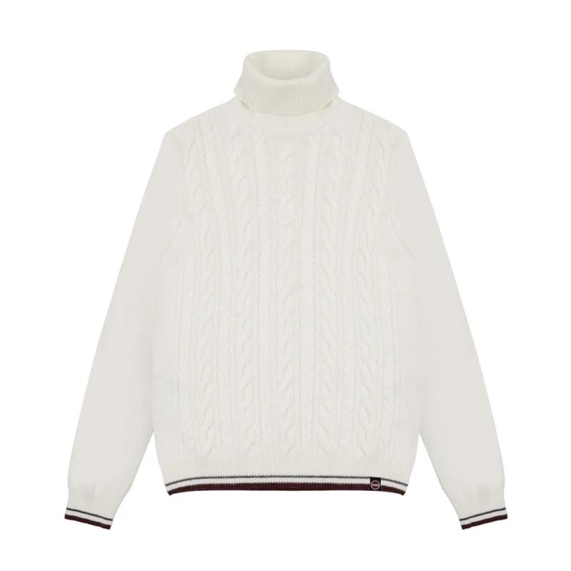Colmar Originals Pullover Soft Yarn-Dyed Wool And Cashmere Blend Sweater White