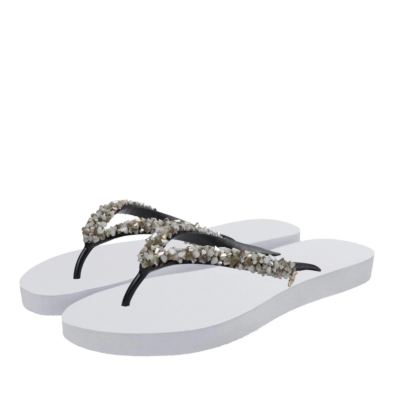 UZURII Flip Flops Zehentrenner Classic Aby Silver weiss(Image 2)